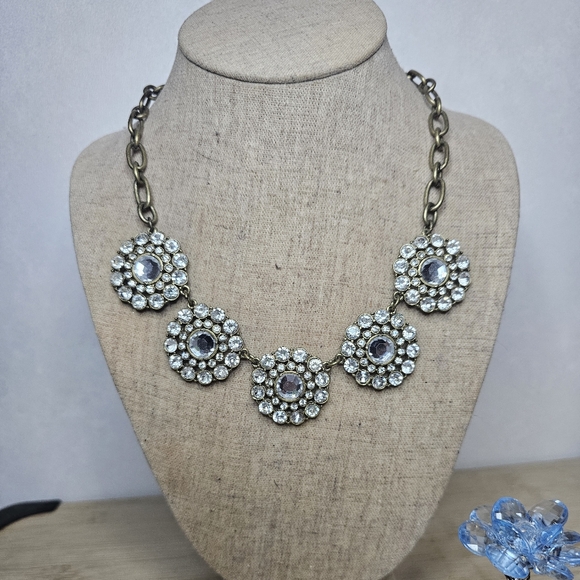 Crystal Statement Necklace by J.Crew Y2K - Picture 3 of 5